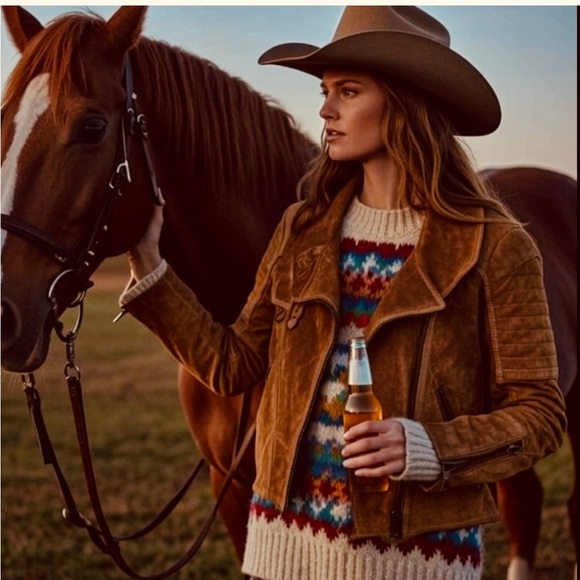 Free People Jackets & Blazers - Free People x blankny suede Ranch Chores Weather Jacket coat Yellowstone leather